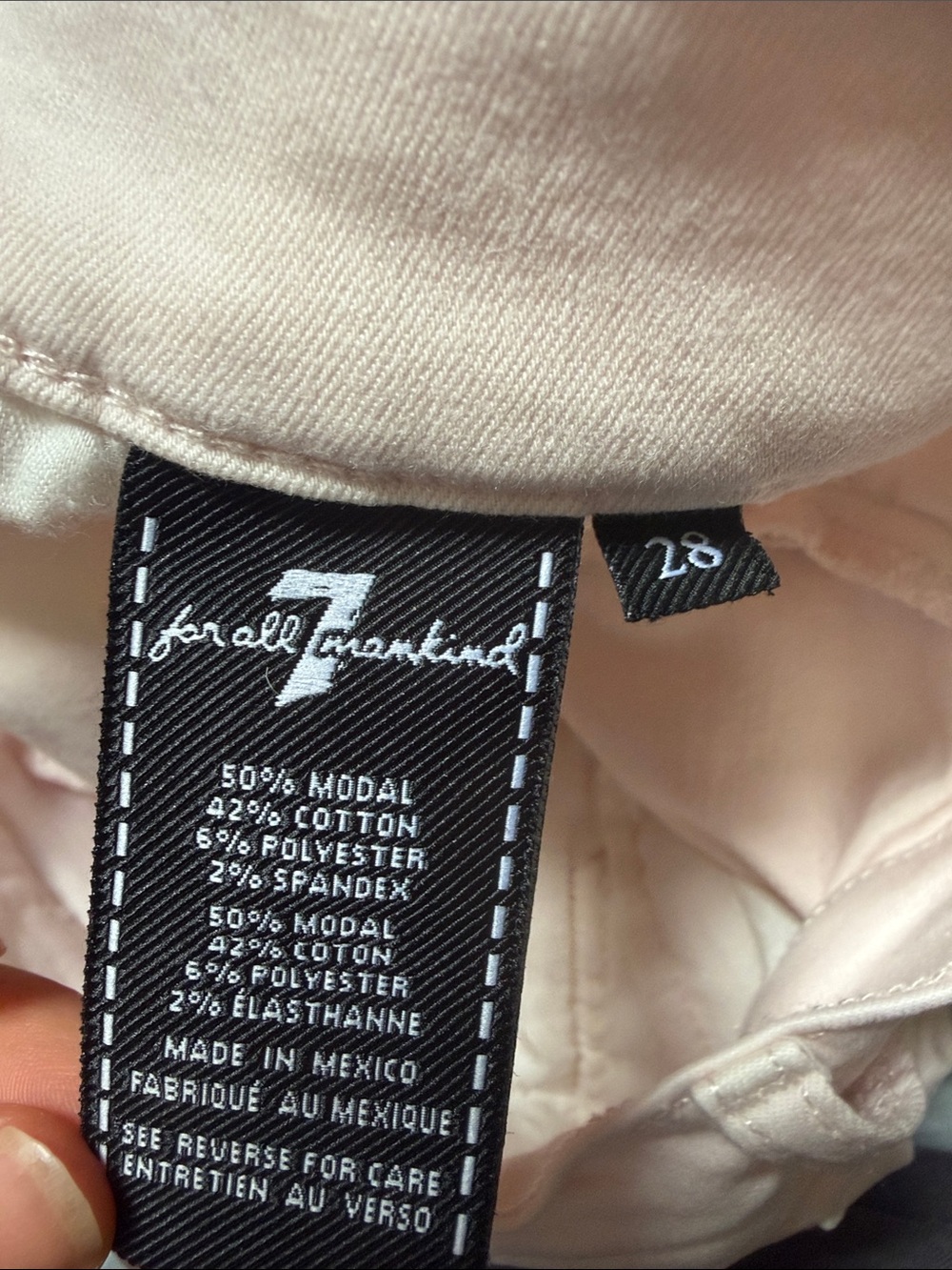 Light Pink 7 for All ManKind Released Hem Jeans - Picture 4 of 4